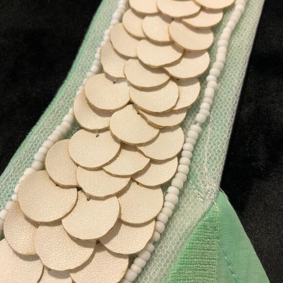 Liv Los Angeles mint green beaded tank blouse - Picture 4 of 10